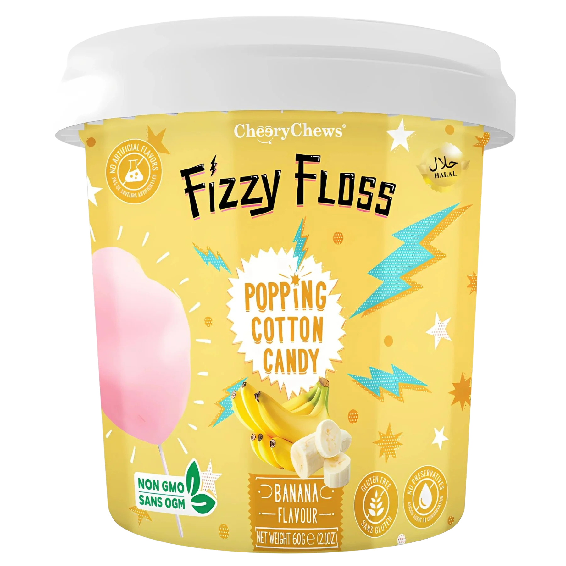 Fizzy Floss 60gm Banana GR-0050