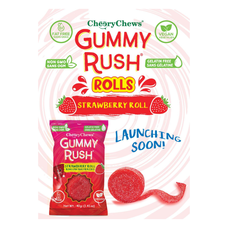 Gummy Rush 40gm Strawberry Roll GR-0031
