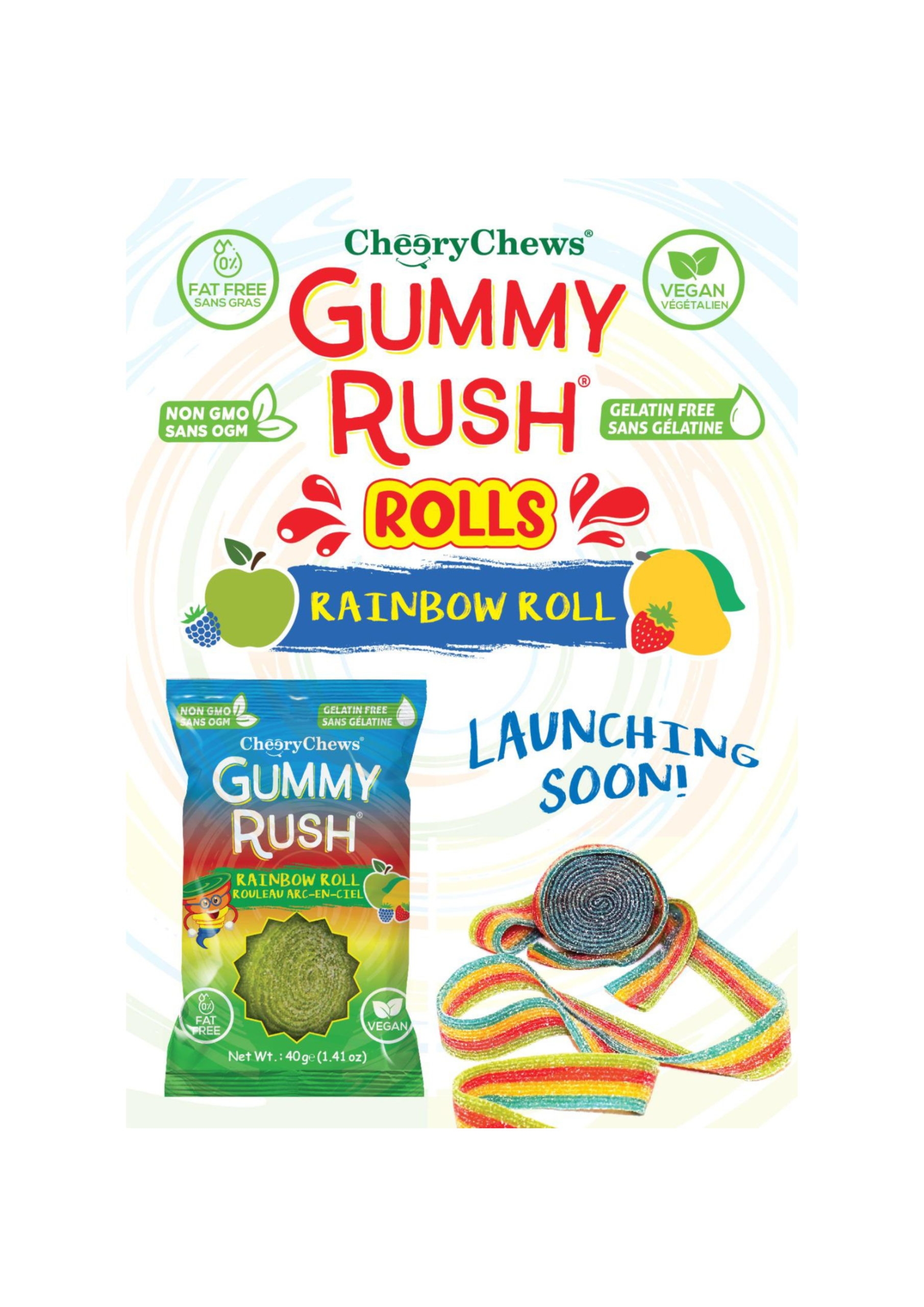 Gummy Rush 40gm Rainbow Roll GR-0032