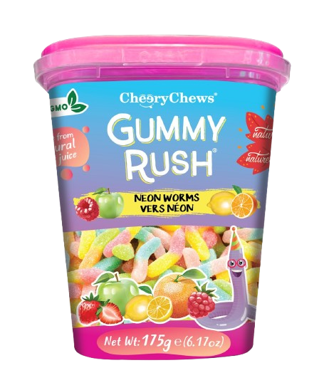 Gummy Rush 175gm Neon Worms GR-0064