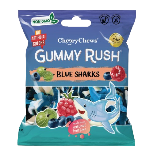Gummy Rush 90gm Blue Sharks GR-0003