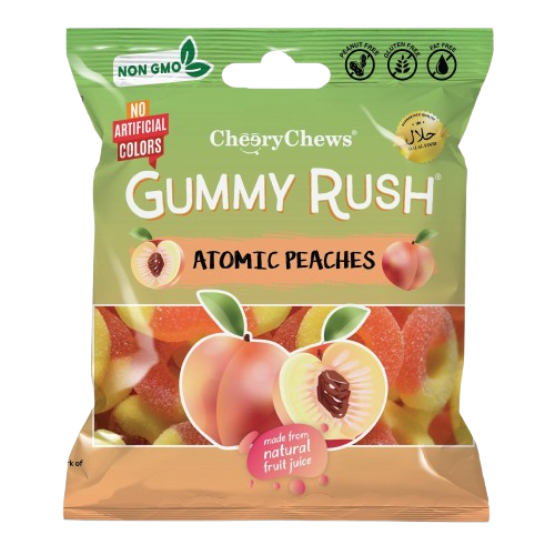 Gummy Rush 90gm Atomic Peaches GR-0001