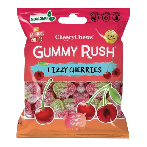 Gummy Rush 90gm Fizzy Cherries GR-0006
